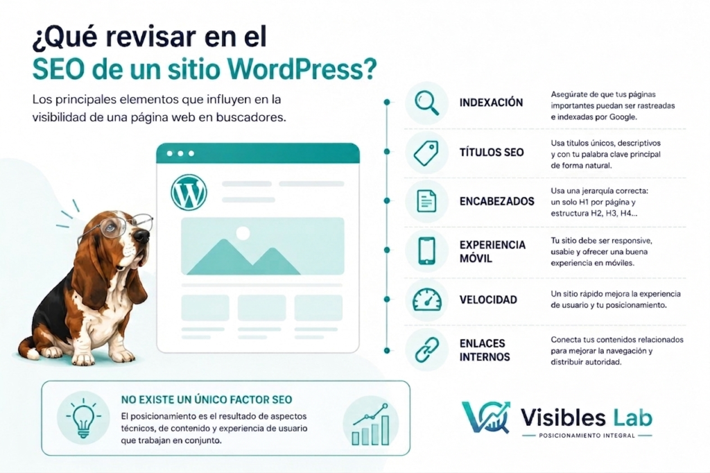 Checklist SEO para WordPress con los principales factores que influyen en el posicionamiento orgánico de un sitio web